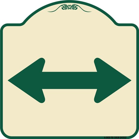 Signmission Bidirectional Arrow Black Heavy-Gauge Aluminum Architectural Sign, 18" x 18", TG-1818-24312 A-DES-TG-1818-24312